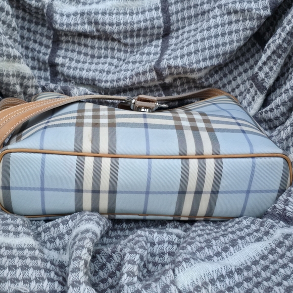 House Check Shoulder Bag Blue Burberry Purse - Picture 9 of 13